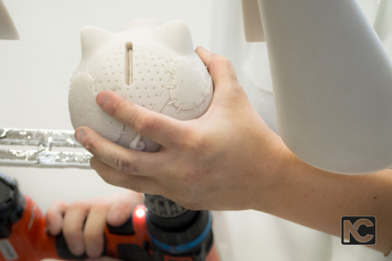 Preparazione dello stampato per la fase di verniciatura o cromatura